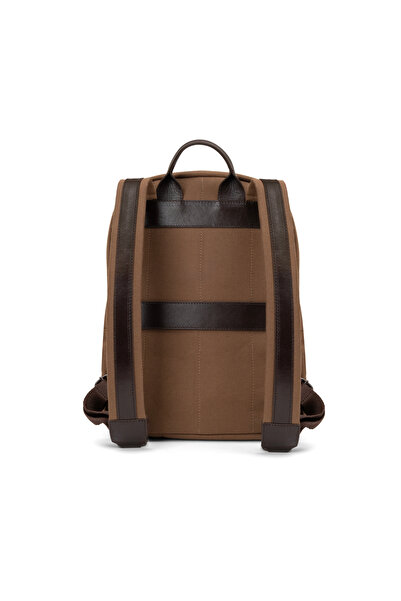 Cacharel Unisex Mink Leather Mixed Backpack