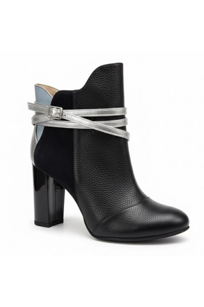 LUISA FIORE ASTER natural leather interior exterior, black multicolor ankle boots