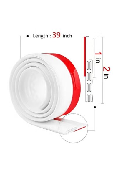 BULLGA 100cm White Door Bottom Protective Seal Strip, Windproof, Dustproof, and Noise Resistant