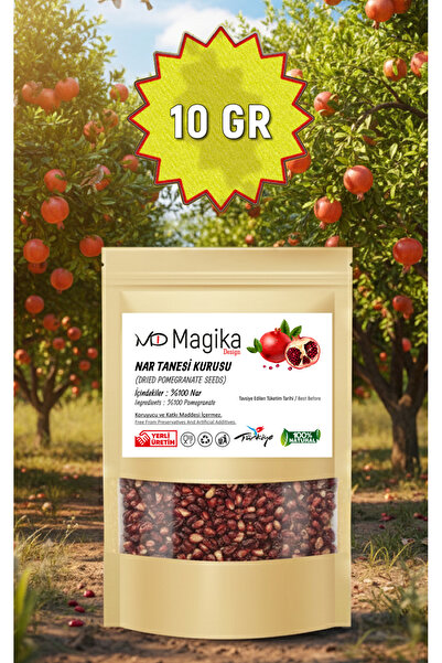 Magika Design 10 GR Kurutulmuş Nar Tanesi, Yerli, Taze, Temiz Üretim, Katkı v...