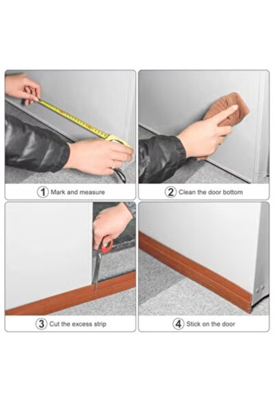 BULLGA 100cm Brown Door Bottom Protective Seal Strip, Windproof, Dustproof, and Noise Resistant