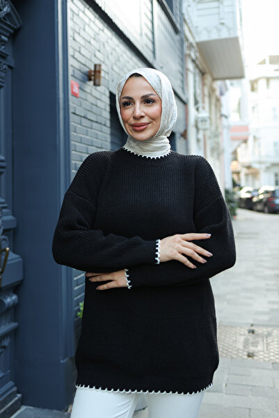 luazul Shepherd Embroidered Knitwear Sweater