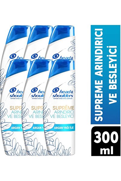 Head & Shoulders Supreme Shampoo Purifying Nourishing 300 ml X 6 Pieces