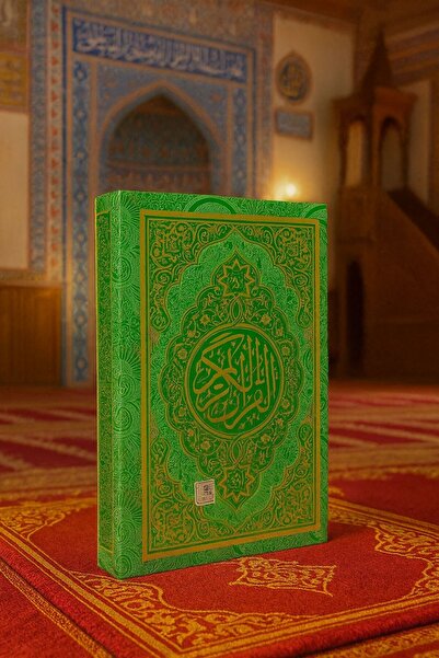 Haktan Yayınları kuranı kerim orta boy 1yeşil renk 7x24 cm renkli kuranı keri...