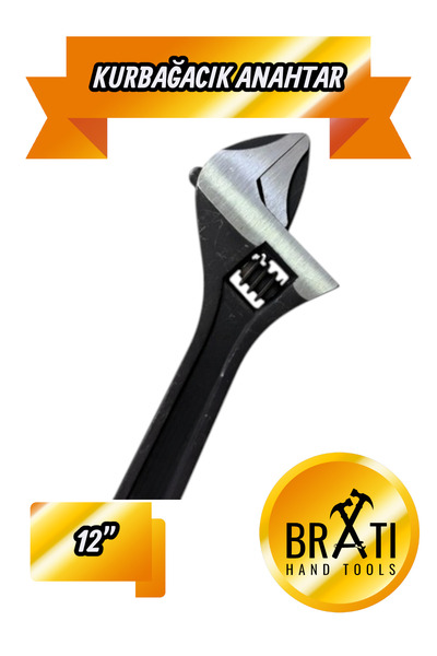 BRATİ HAND TOOLS 12'' Frog Wrench Adjustable Spanner 12 Inch
