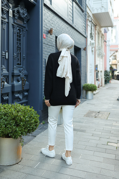 luazul Shepherd Embroidered Knitwear Sweater