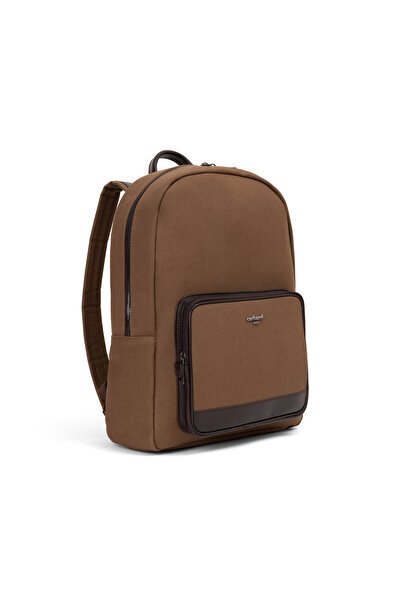 Cacharel Unisex Mink Leather Mixed Backpack