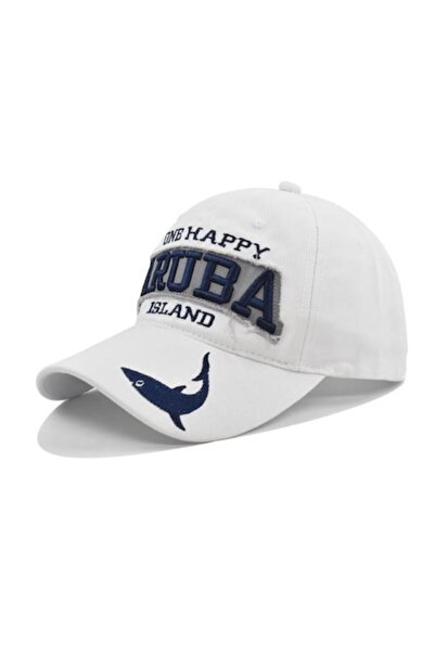 MeK Fine - Șapcă unisex reglabilă, brodată, din bumbac, la modă, albă