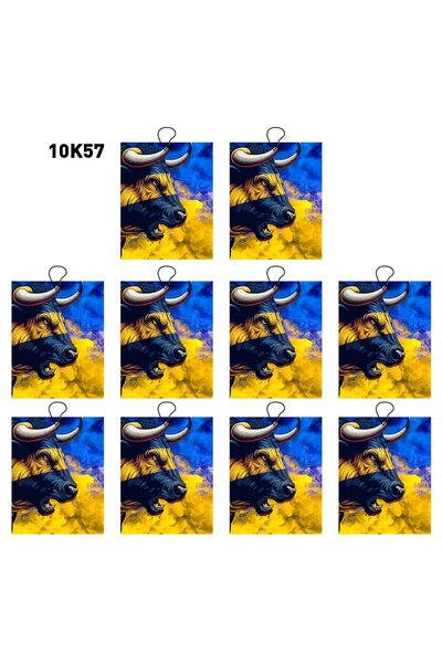 Jethızında 10'lu Set Boğa Tasarımlı Dekoratif Oto Araç Kokusu Ve Aksesuarı