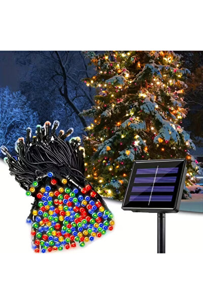 OEM Instalație Solară 500 LED, 50 m Multicolor – Exterior, Waterproof, Aprind...
