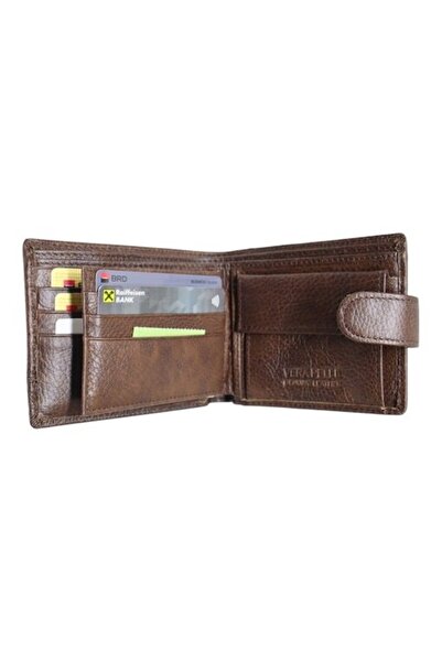 Vera Pelle Men's Leather Wallet RFID - Model Q3185 Brown