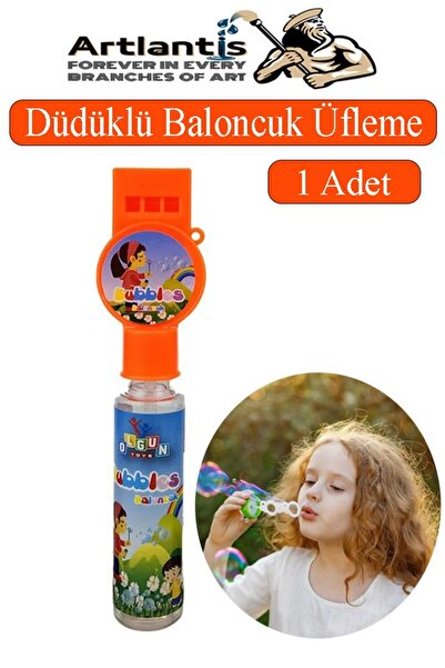 Artlantis Düdüklü Baloncuk Üfleme 1 Adet Çocuklar İçin Köpük Baloncuk Köpük Ü...