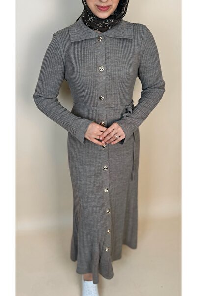 luazul Vienna Knitwear Corded Fabric Dress