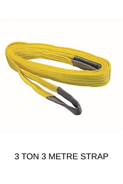 EK OFFROAD 3 Ton 3 Metre Sarı Sapan Strap Polyester Halat