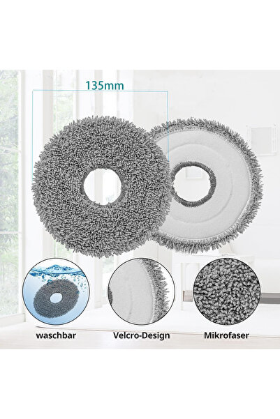RotRever 2 Pcs Mop Cloth Replacement Set Compatible with Roborock Qrevo S / Qrevo Pro / Qrevo Maxv / Qrevo Plus