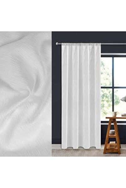 BAMI NETWORK Decorative Curtain with Tape Ecru Jacquard 140 x 260 cm