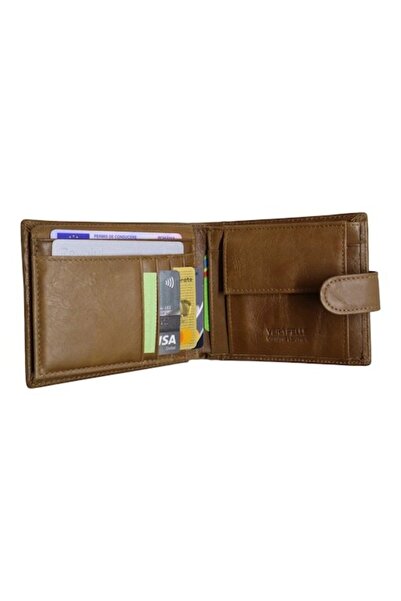Vera Pelle men's leather wallet, RFID, card compartments, gift box – Model Q3182 brown
