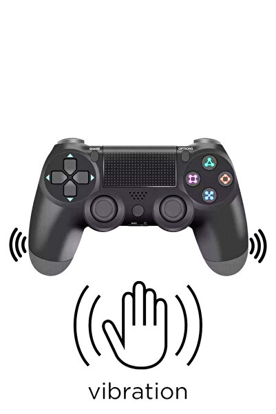 OEM Controler PS4 DT DoubleShock, wireless, vibrează, 700mAh, negru, set cu c...