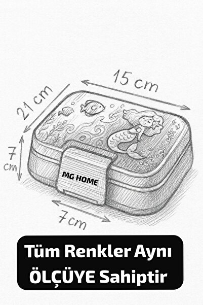 VENON Mermaid Purple 🧜 ♀️ Steel Lunch Box 1030 ml Lunch Box 2 Compartments Stainless Steel