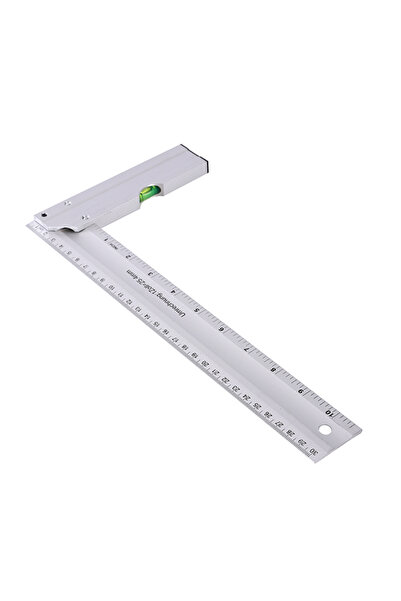 Lawazim Aluminium L Shape Angle Ruler 30cm with Level