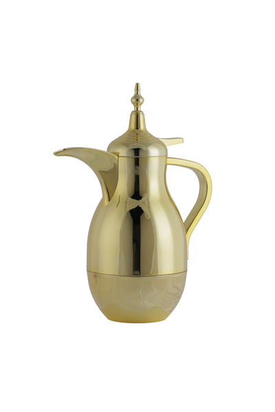 SQUALO دلة قهوة ذهبية 1 لتر – تصميم فاخر للضيافة العربية | عزل حراري وحافظة للقهوة