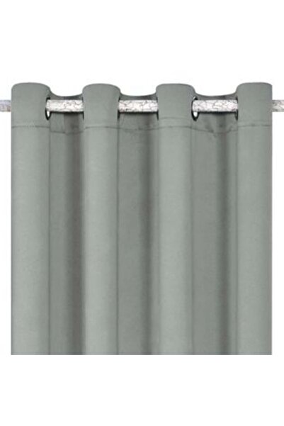 Silver Star Decorative Window Curtain Grey with Rings 140 x 140 cm