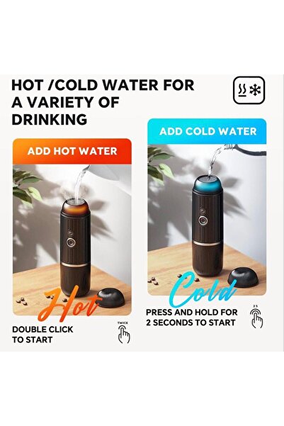 Tradeo Portable 19-Bar Espresso Maker, 120W with 7500mAh Battery – Compact Tr...