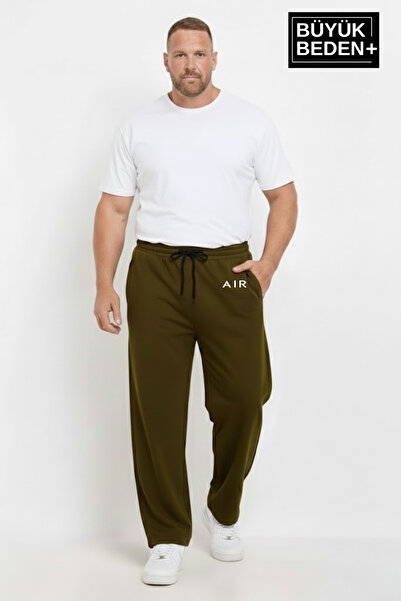 Superlife Men's Plus Size Relaxed Fit Leg Opening Ar Printed Elastic Waist Sweatpants Spr26Ea952-1