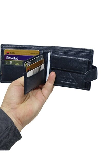 Vera Pelle Men's wallet genuine leather RFID Q3185 Blue