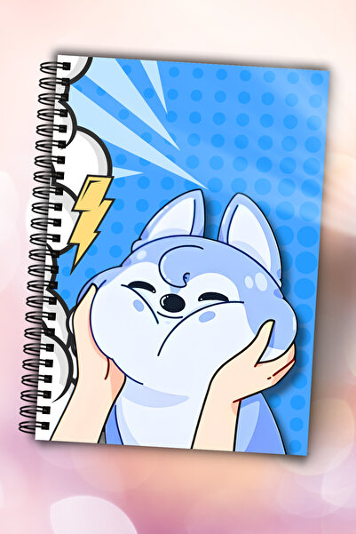 MG Office Vellum Notebook A5 Spiral 80 Pages Wolf Notebooks Smooth White Sheets 80g/sqm Glossy Softcover