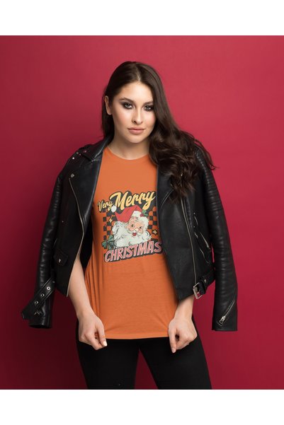 MVRDAR Tricou de Craciun unisex din 100% bumbac pentru femei si barbati