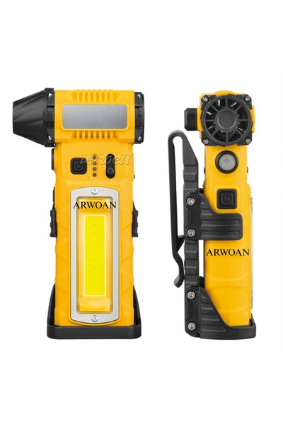 ARWOAN Şarjlı LED El Feneri ve Fan, Taşınabilir Hava Üfleme Cihazı Çok Fonksiyonlu