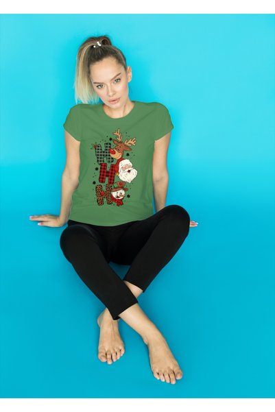 MVRDAR Tricou de Craciun unisex din 100% bumbac pentru femei si barbati