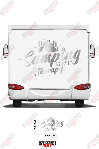 STİCKERCI BEY ملصق كرفان مكتوب عليه 'التخييم هو علاجي'