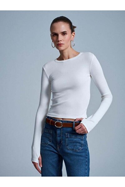 Dilvin 32319 Bluză cu mânecă lungă Ecru