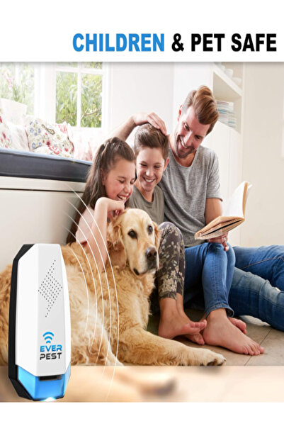 Pest Repeller Ultrasonic Ultrasonic pest repeller, repels rodents and insects, plug-in, white/blue