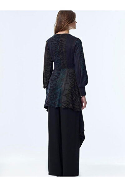 Zühre Women's Accessory Detailed Patterned Peacock Double Set Tk-1719