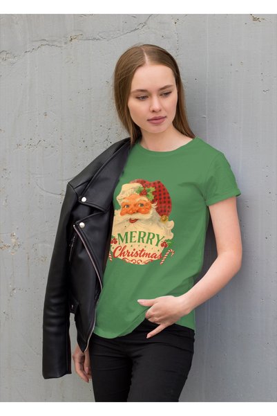 MVRDAR Tricou de Craciun unisex din 100% bumbac pentru femei si barbati