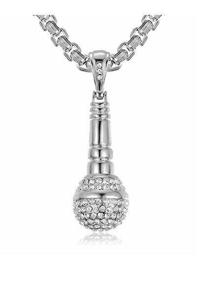 QiaoKai Microphone pendant - made of stainless steel (hip hop style)