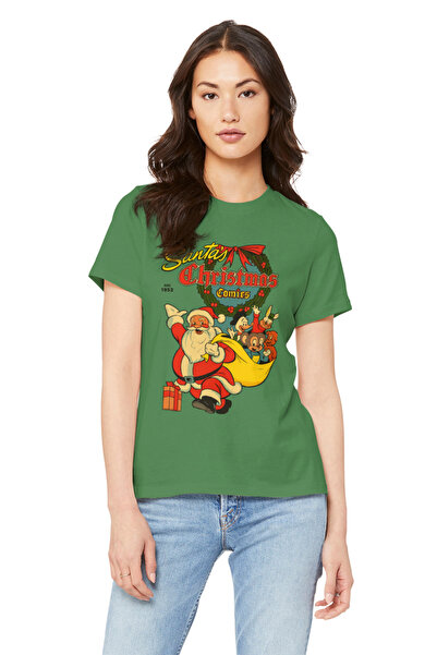 MVRDAR Tricou de Craciun unisex din 100% bumbac pentru femei si barbati