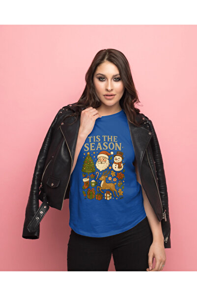MVRDAR Tricou de Craciun unisex din 100% bumbac pentru femei si barbati