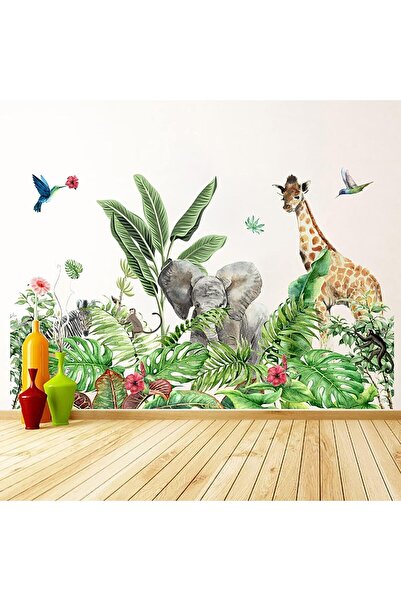 X SPRING Xspring Tropical Rainforest Animal Wall Decals - Removable Nursery Stickers