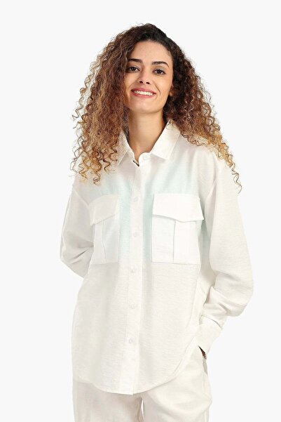 CARINA Long-sleeved shirt with front pockets