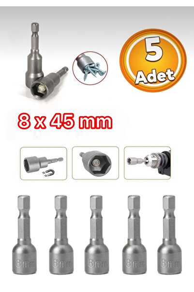 CMC Tools CMC6533 Tıtex Manyetik Somun Adaptörü 8 x 45 mm (5 Adet)