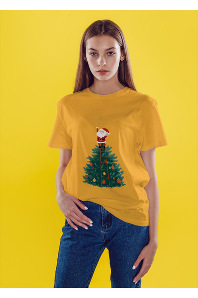 MVRDAR Tricou de Craciun unisex din 100% bumbac pentru femei si barbati