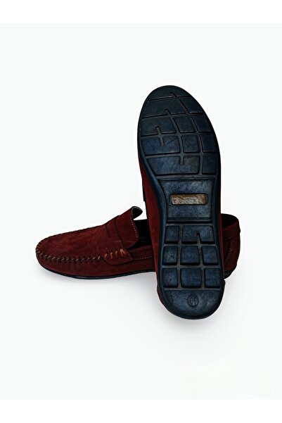 MODA Genuine Leather Men's Shoes Nubuck Burgundy Color Dallas