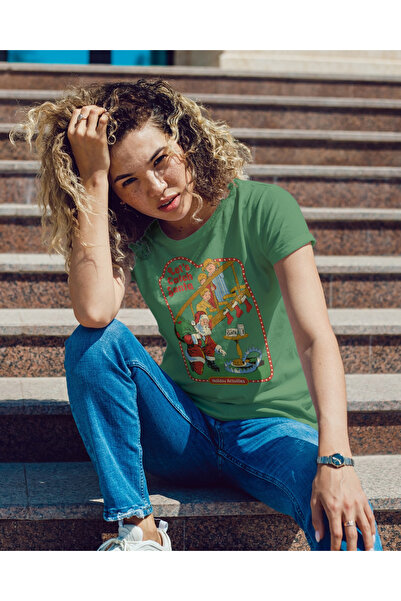 MVRDAR Tricou de Craciun unisex din 100% bumbac pentru femei si barbati