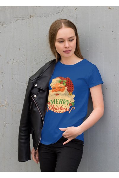 MVRDAR Tricou de Craciun unisex din 100% bumbac pentru femei si barbati