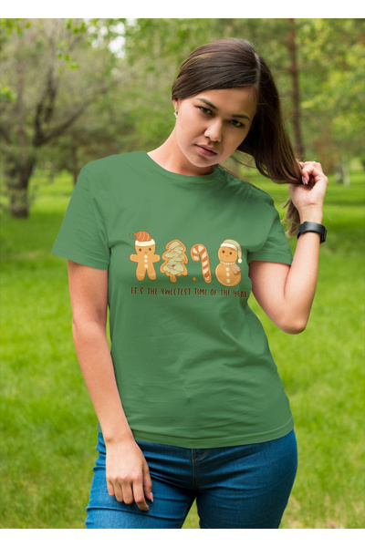 MVRDAR Tricou de Craciun unisex din 100% bumbac pentru femei si barbati