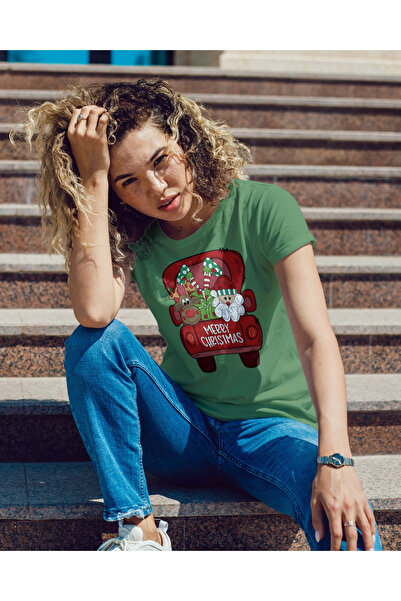 MVRDAR Tricou de Craciun unisex din 100% bumbac pentru femei si barbati